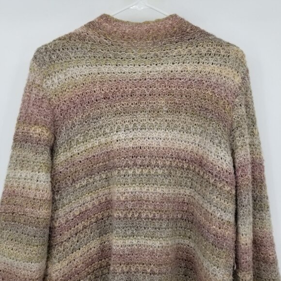 J. Jill Wool Alpaca/Wool Blend Button Cardigan Sweater M Petite Cottagecore Boho - Picture 9 of 12